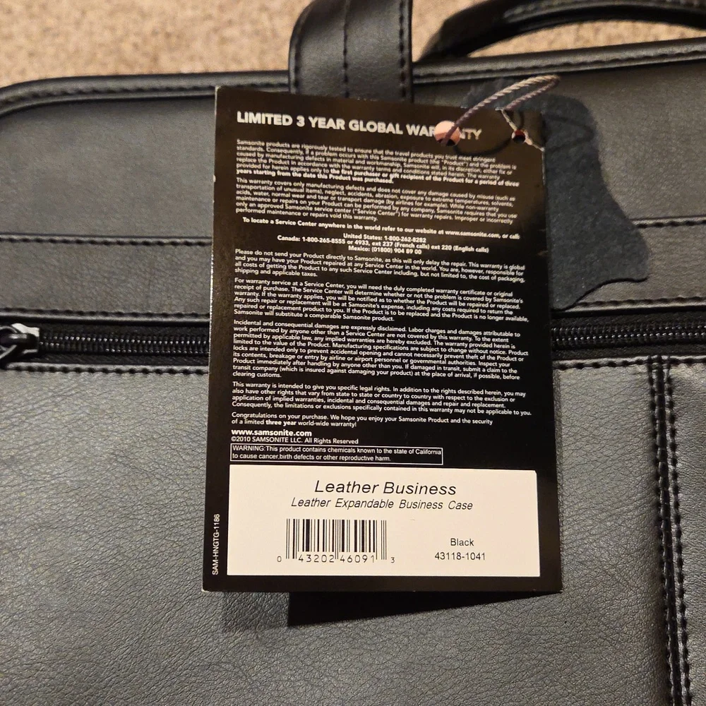 samsonite|leather expandable business case